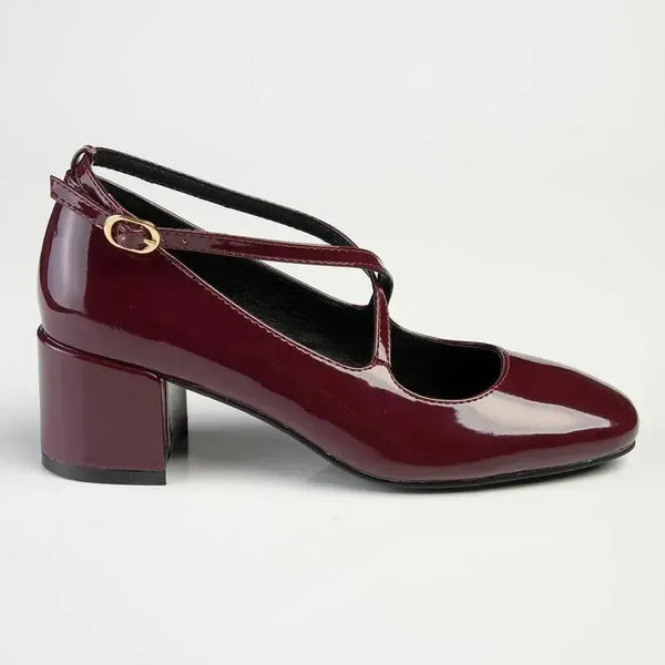 Madison Luzz Low Block Heel - Red