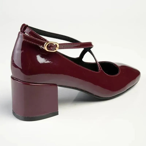 Madison Luzz Low Block Heel - Red