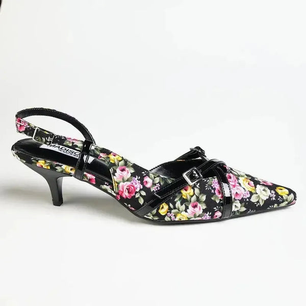 Madison Maddie Kitten Heel - Floral Black