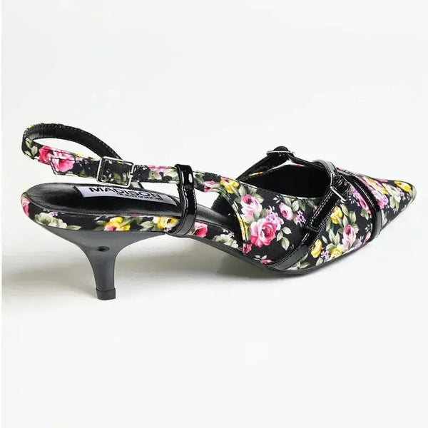 Madison Maddie Kitten Heel - Floral Black