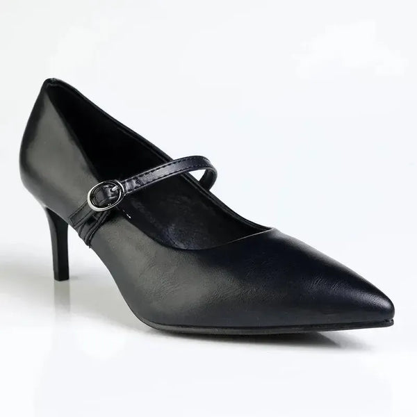 Madison Maggie Pointy Mary-Jane Court - Black