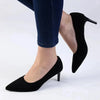 Madison Magnolia Pointy Toe Court - Black