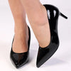 Madison Magnolia Pointy Toe Court - Black Patent