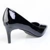 Madison Magnolia Pointy Toe Court - Black Patent