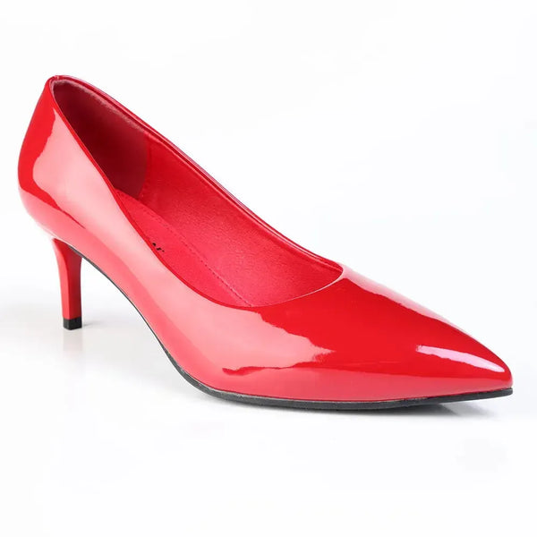 Madison Magnolia Pointy Toe Court - Red Patent