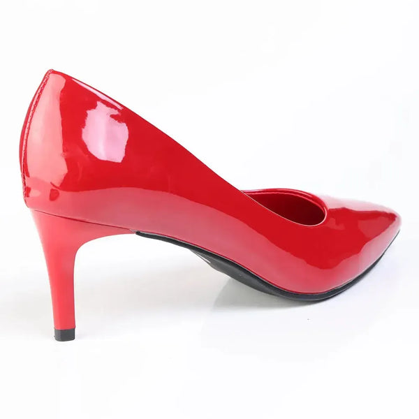 Madison Magnolia Pointy Toe Court - Red Patent