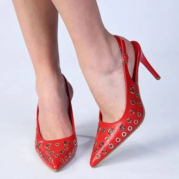 Madison Maisie O-Ring Vamp Heel - Red
