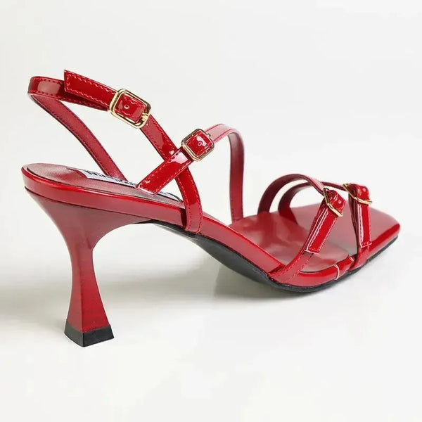 Madison Manon 2 Buckle Heel - Burgundy