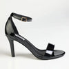 Madison Maren Heel Sandal - Black Patent