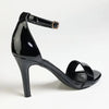 Madison Maren Heel Sandal - Black Patent