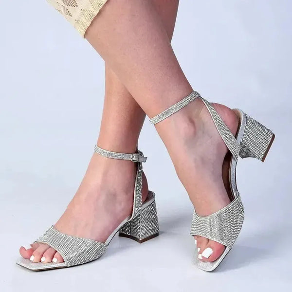 Madison Margaret Diamond Heel - Silver