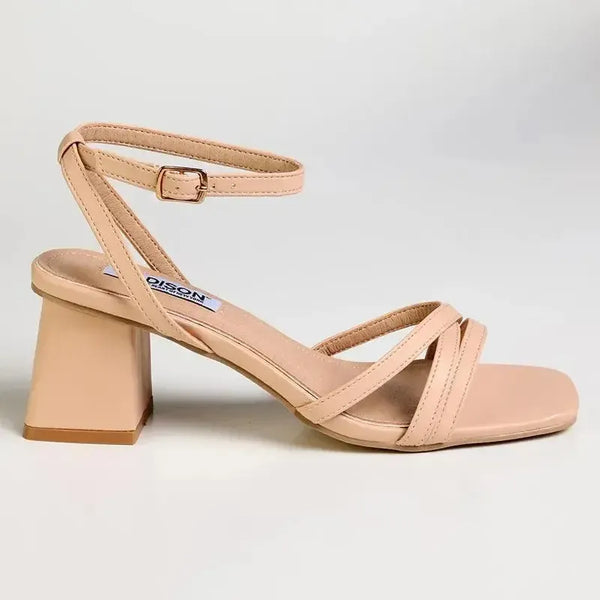 Madison Mariah Block Heel - Nude