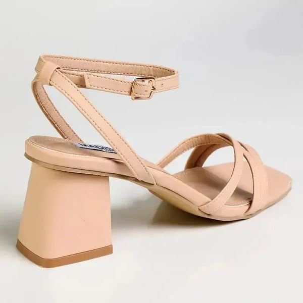 Madison Mariah Block Heel - Nude