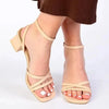 Madison Mariah Block Heel - Nude