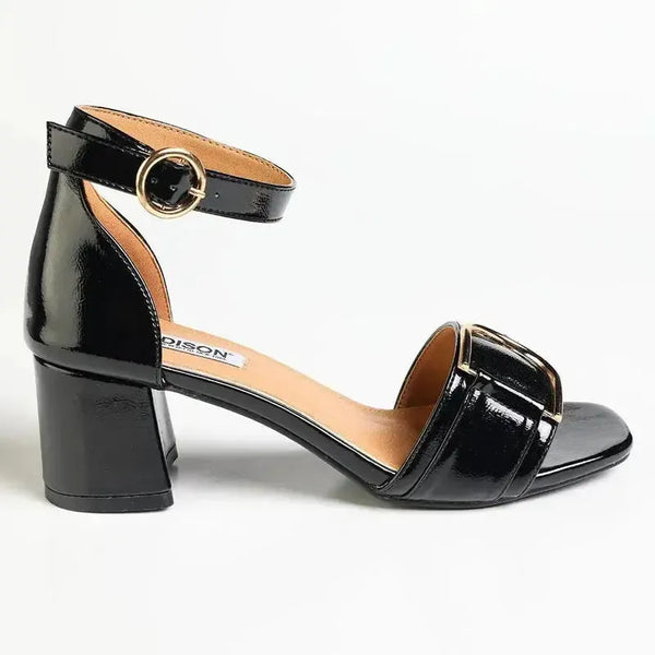 Madison Mariam D Trim Block Heel - Black