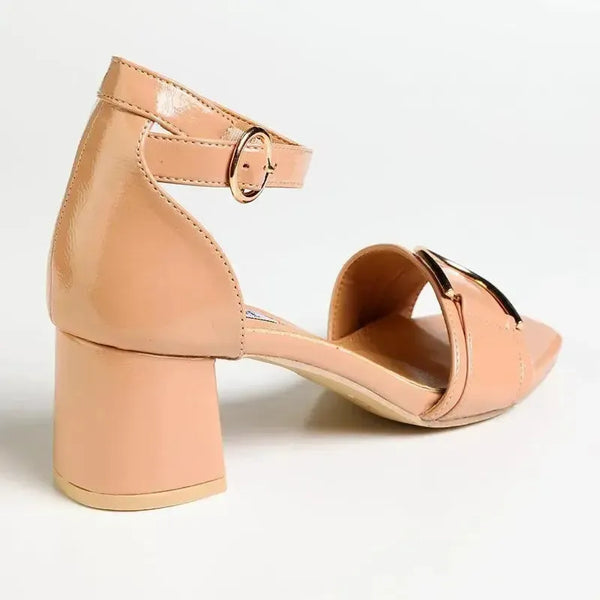 Madison Mariam D Trim Block Heel - Dark Nude