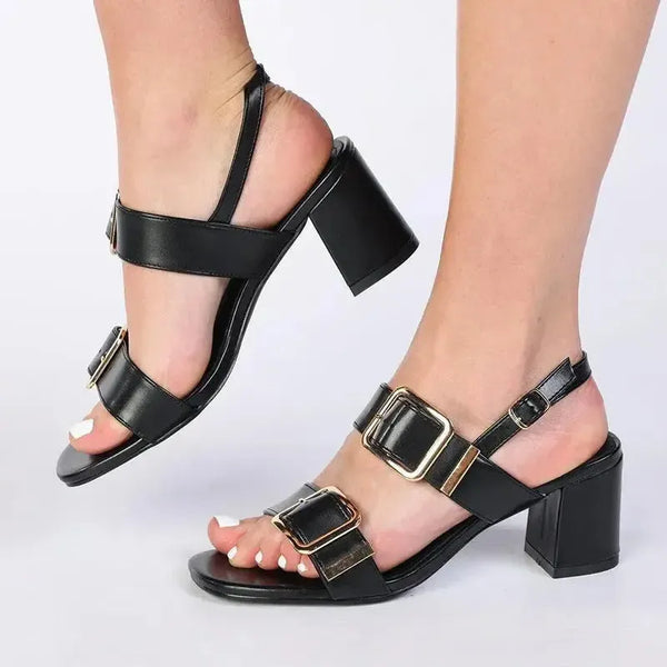Madison Marilyn Block Heel - Black
