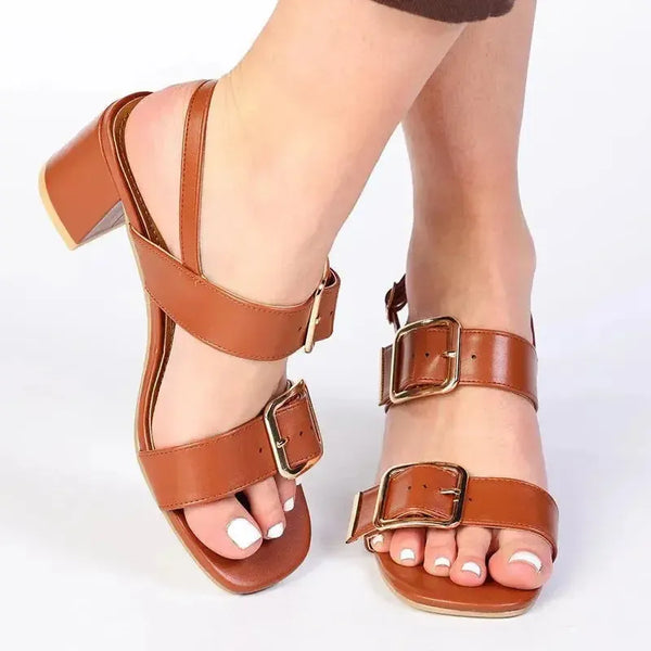 Madison Marilyn Block Heel - Tan