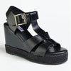 Madison Marina Espadrille Wedge Sandals - Black