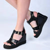 Madison Marina Espadrille Wedge Sandals - Black