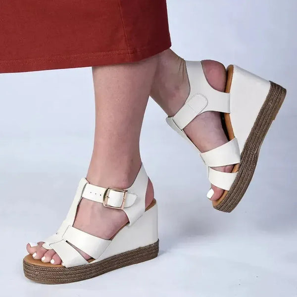 Madison Marina Espadrille Wedge Sandals - Off White