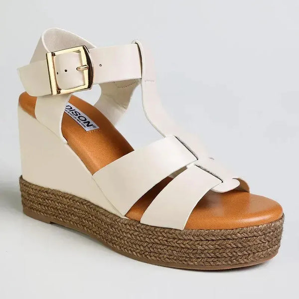 Madison Marina Espadrille Wedge Sandals - Off White
