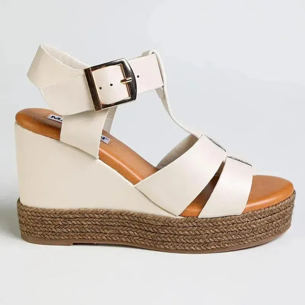 Madison Marina Espadrille Wedge Sandals - Off White
