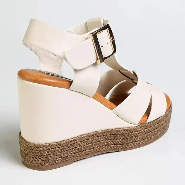 Madison Marina Espadrille Wedge Sandals - Off White