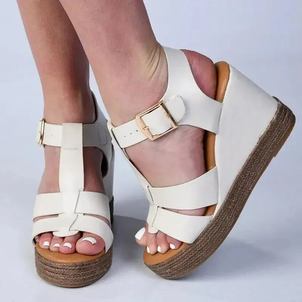Madison Marina Espadrille Wedge Sandals - Off White