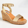 Madison Marion Espadrille Wedge Sandals - Gold