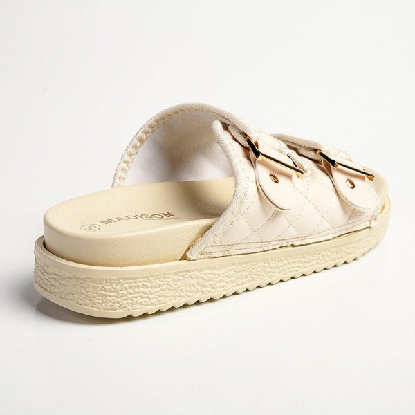 Madison Marisa Double Strap Sandals - Nude-Madison Heart of New York-Buy shoes online