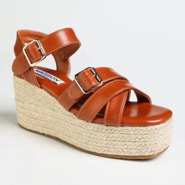 Madison Marissa Espadrille Wedge - Tan