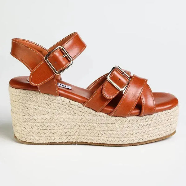 Madison Marissa Espadrille Wedge - Tan