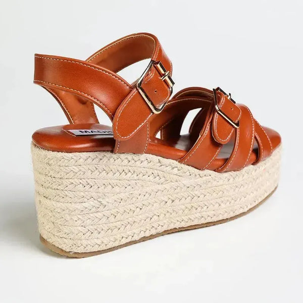 Madison Marissa Espadrille Wedge - Tan