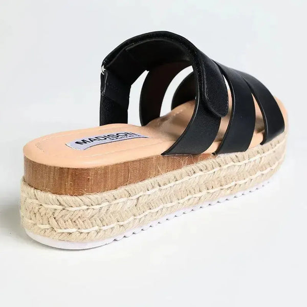 Madison Marlene Espadrille Sandal - Black