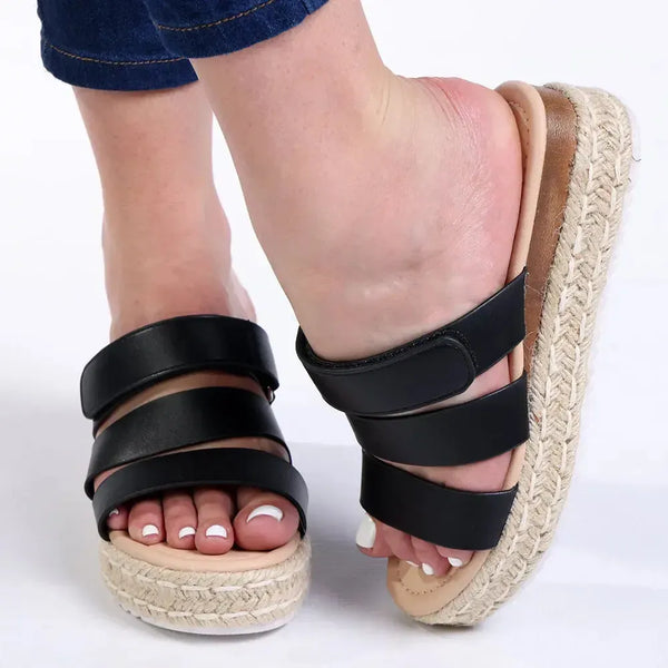 Madison Marlene Espadrille Sandal - Black
