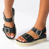 Madison Marlowe Espadrille Sandal - Black