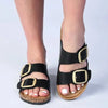 Madison May Double Buckle Sandal - Black