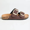 Madison May Double Buckle Sandal - Chocolate