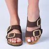 Madison May Double Buckle Sandal - Chocolate