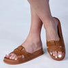 Madison Meadow Crossed Strap Sandal - Tan