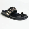 Madison Meeca Toe Loop Sandal - Black