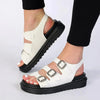 Madison Melandie Triple Buckle Sandals - White