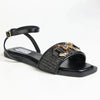 Madison Mercedes Weave Strap Sandal - Black