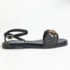 Madison Mercedes Weave Strap Sandal - Black