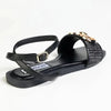 Madison Mercedes Weave Strap Sandal - Black