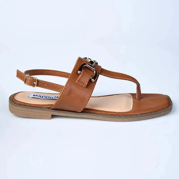 Madison Mercy T-Bar Flat Sandal - Tan