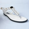 Madison Meredith T-Bar Flat Sandal - White Multi