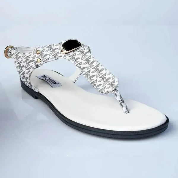 Madison Meredith T-Bar Flat Sandal - White Multi