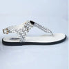 Madison Meredith T-Bar Flat Sandal - White Multi